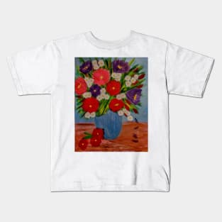 long grass and mixed flower bouquet Kids T-Shirt